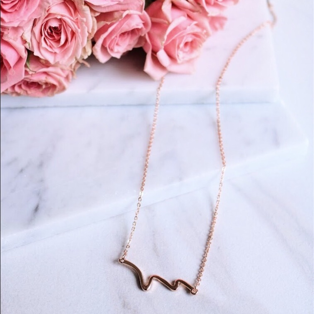 SOLID ✨Happiness Comes In Ocean Waves Necklace✨ - Picture 3 of 4